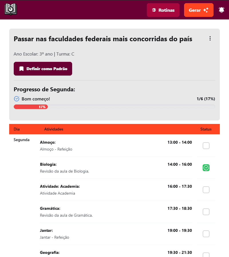 Dashboard de Estudos Personalizado